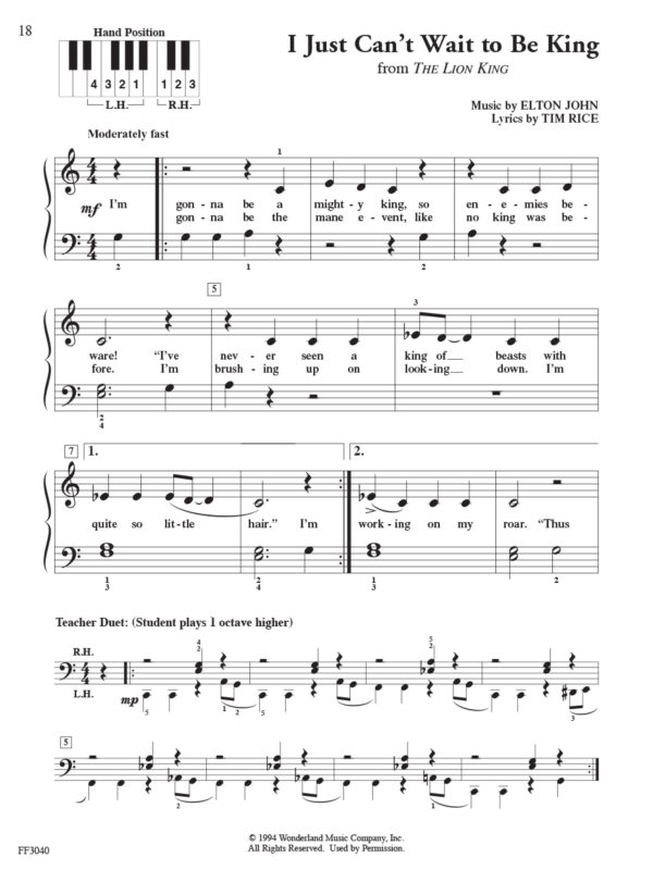 Faber PlayTime Piano: Disney - Level 1