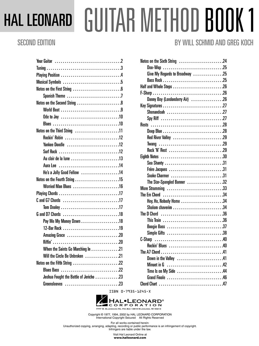 Hal Leonard Guitar Method Book 1 – Heritage Music Academy